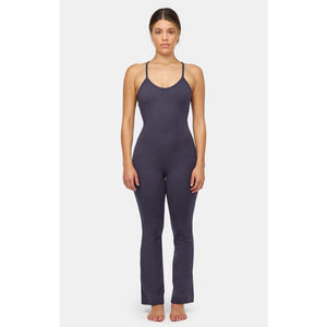 NEW! Lacausa Flow Size Large Prana Unitard Charcoal Yoga $98 msrp H18-1